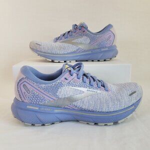 Brooks Ghost 14 Shoes Women SIZE 7 Purple Silver Running Walking Sneakers Traine